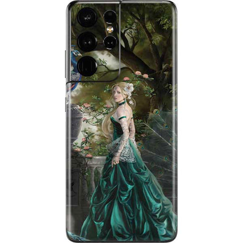Woman with Peacocks by Nene Thomas Galaxy S21 Ultra 5G Skin